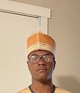 African Kufi Hausa beige and brown hat