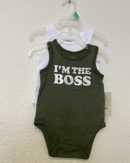 Garanimals I’m the boss green and white