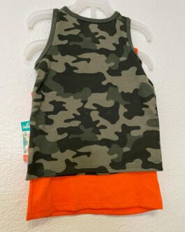 Garanimals here comes trouble orange and army camouflage